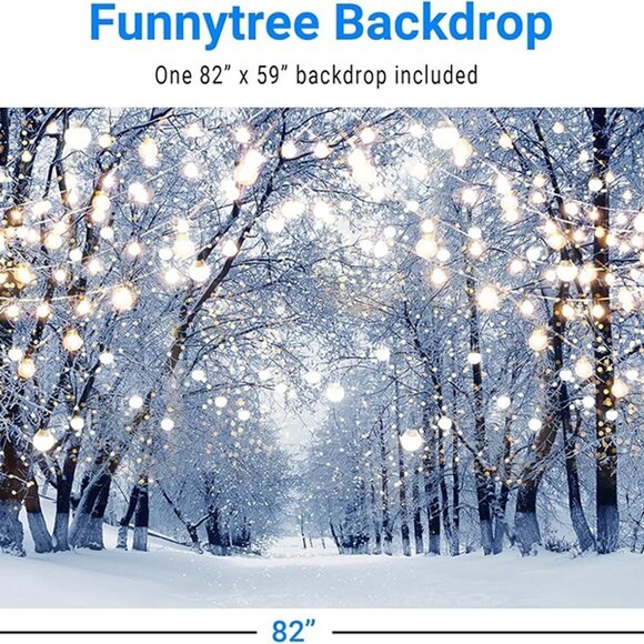 NEW 7x5ft Winter Scene Backdrop Wonderland Snowflake Photography Background - Picture 6 of 8